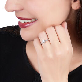 Bague Solitaire Celina Argent Blanc Oxyde De Zirconium - Bagues solitaires Femme | Histoire d’Or