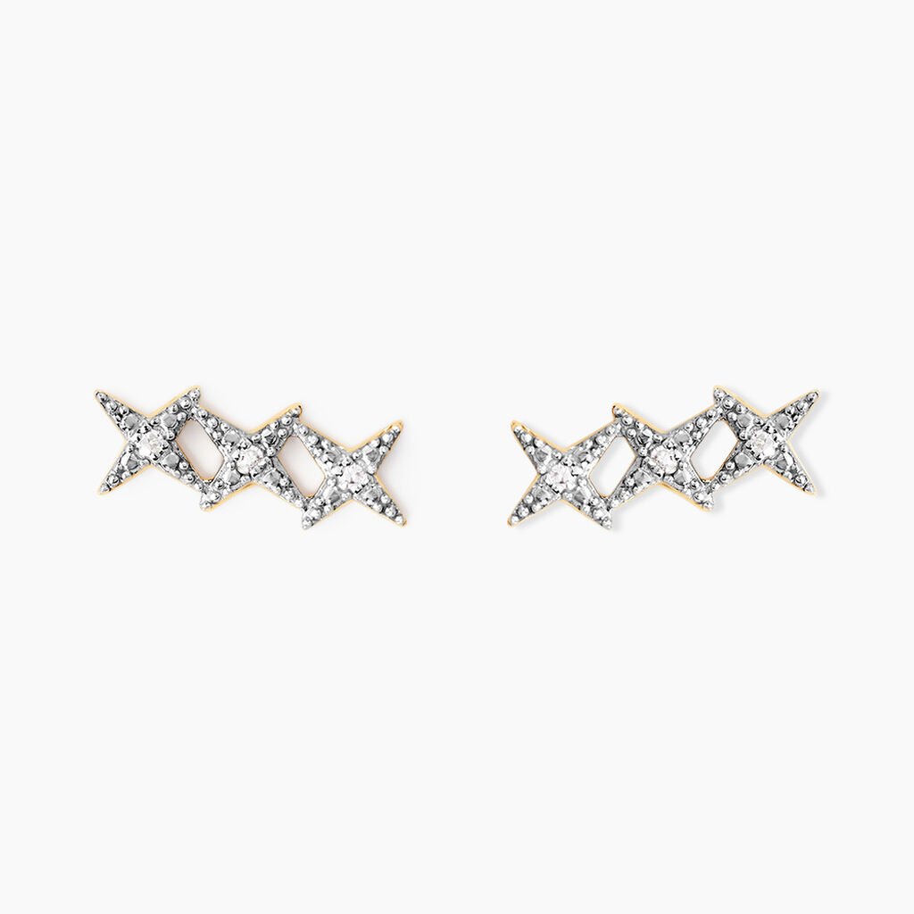 Boucles D'oreilles Puces Starlight Or Jaune Diamant - Clous d'oreilles Femme | Histoire d’Or