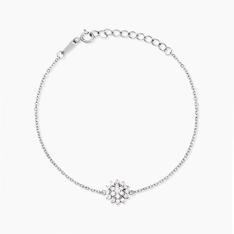 Bracelet Argent Blanc Maximille Oxydes De Zirconium - Bracelets Femme | Histoire d’Or