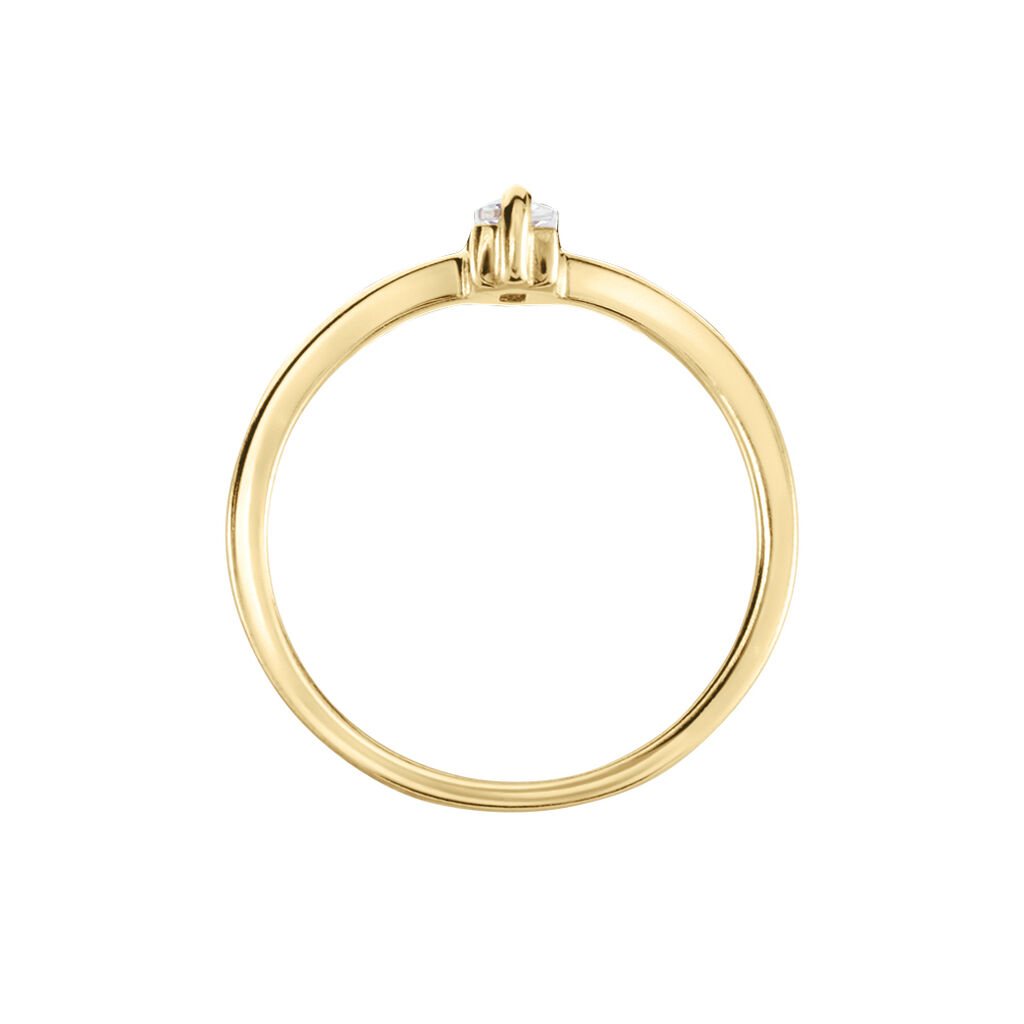 Bague Nila Plaqué Or Jaune Oxyde De Zirconium - Bagues solitaires Femme | Histoire d’Or