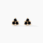 Boucles D'oreilles Puces Midnight Royalty Plaqu&eacute; Or Jaune Oxyde - Boucles d'oreilles fantaisie Femme | Histoire d&rsquo;Or