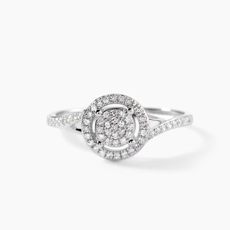 Bague Or Blanc Verna Diamants Cercle - Bagues avec pierre Femme | Histoire d&rsquo;Or