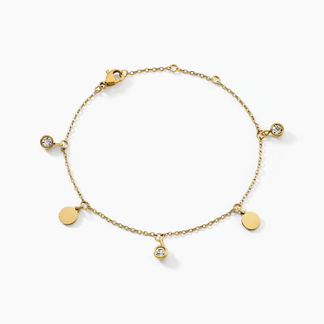 Bracelet Acier Doré Cristal - Nos bijoux iconiques Femme | Histoire d’Or