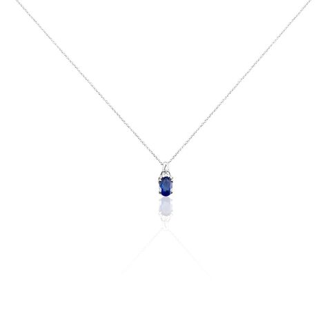 Collier Marie Or Blanc Saphir Diamant - Colliers Femme | Histoire d’Or