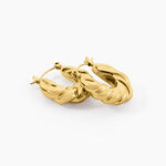 Cr&eacute;oles Melrose Acier Jaune - Boucles d'oreilles cr&eacute;oles Femme | Histoire d&rsquo;Or