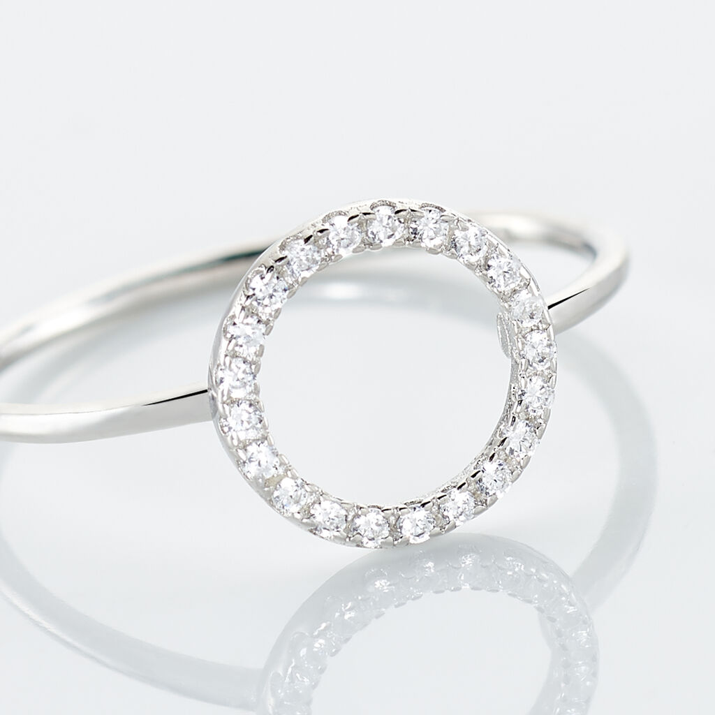 Bague Laureen Argent Blanc Oxyde De Zirconium - Bagues avec pierre Femme | Histoire d&rsquo;Or