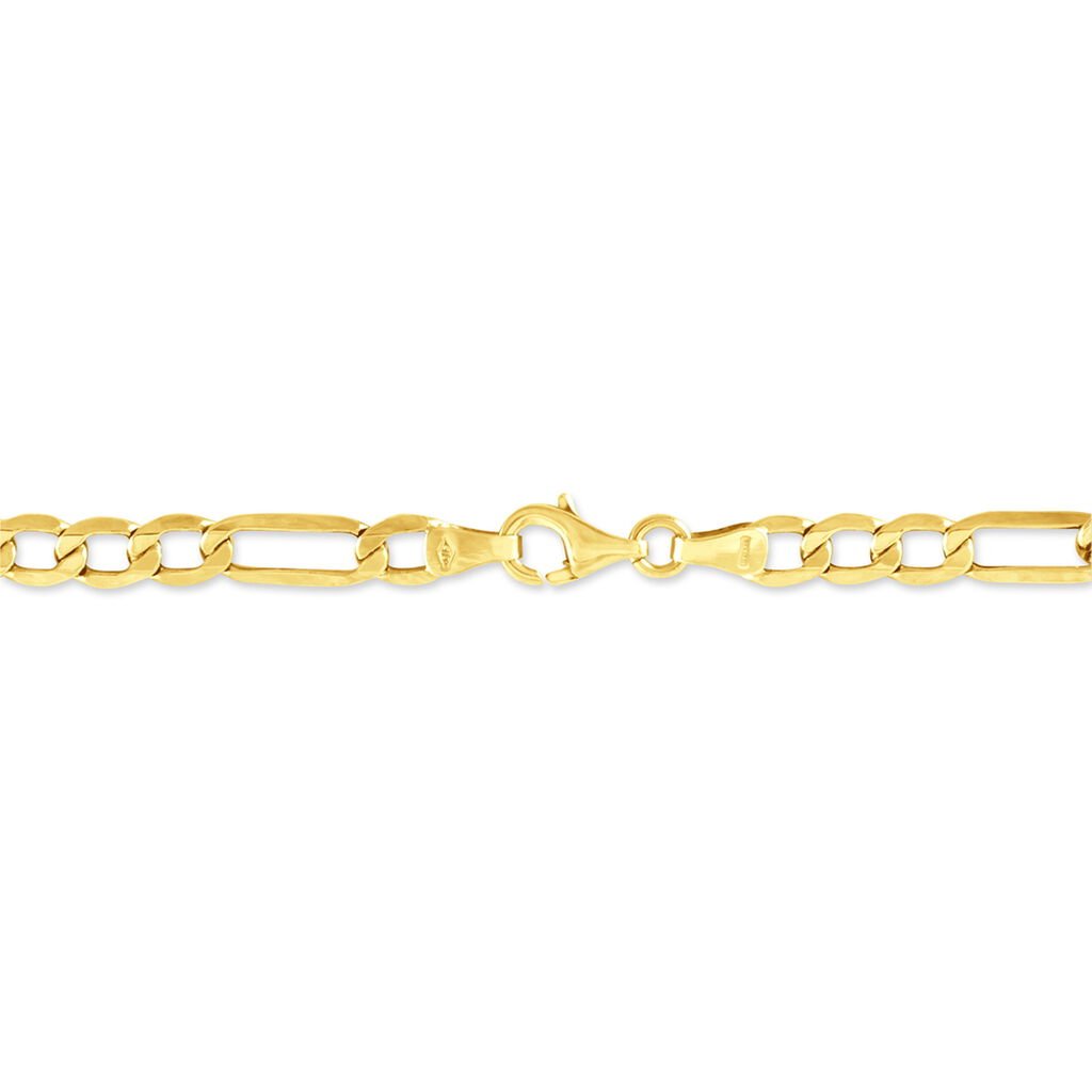 Bracelet Or Jaune Maille Altern&eacute;e 1/3 - Bracelets cha&icirc;ne Femme | Histoire d&rsquo;Or