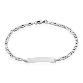 Bracelet Identité Fanelia Maille Marine Or Blanc - Bracelets Communion Enfant | Histoire d’Or