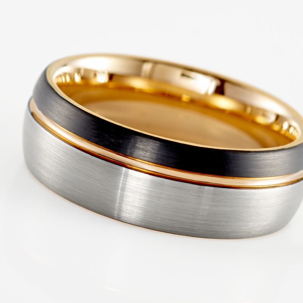 Bague Acier Gris Thibault - Bagues fantaisie Homme | Histoire d’Or