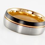 Bague Acier Gris Thibault - Bagues fantaisie Homme | Histoire d&rsquo;Or