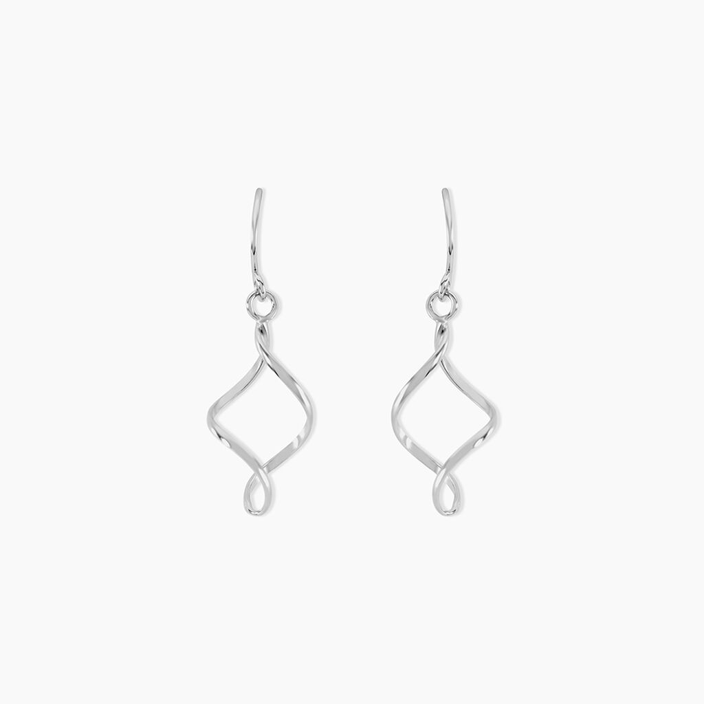 Boucles D'oreilles Pendantes Louison Argent Blanc - Boucles d'oreilles fantaisie Femme | Histoire d’Or