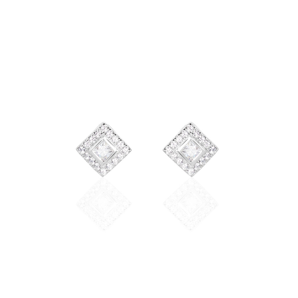 Boucles D'oreilles Pendantes Marie-elsa Argent  Oxyde De Zirconium - Boucles d'oreilles fantaisie Femme | Histoire d’Or