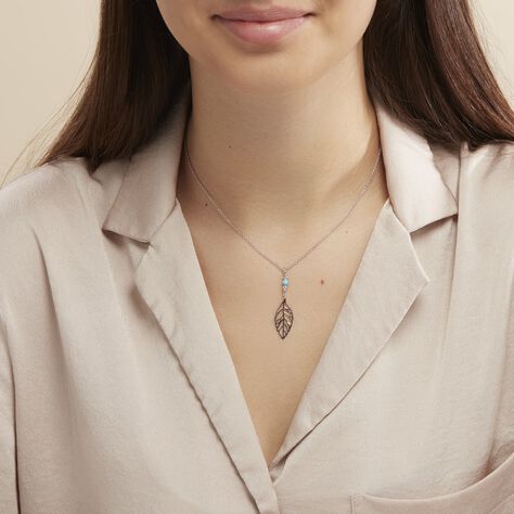 Collier Grethel Argent Blanc Turquoise - Colliers fantaisie Femme | Histoire d’Or