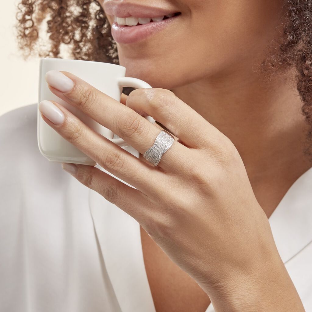 Bague Elyne Or Blanc Diamant - Soldes Femme | Histoire d’Or
