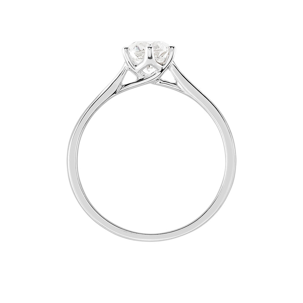 Bague Solitaire Athena Or Blanc Diamant - Bagues solitaires Femme | Histoire d’Or