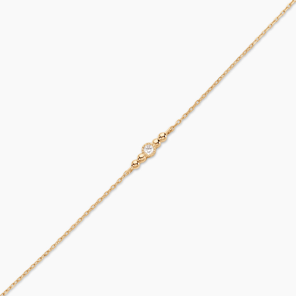Bracelet Aura Plaqu&eacute; Or Jaune Oxyde De Zirconium - Bracelets Femme | Histoire d&rsquo;Or