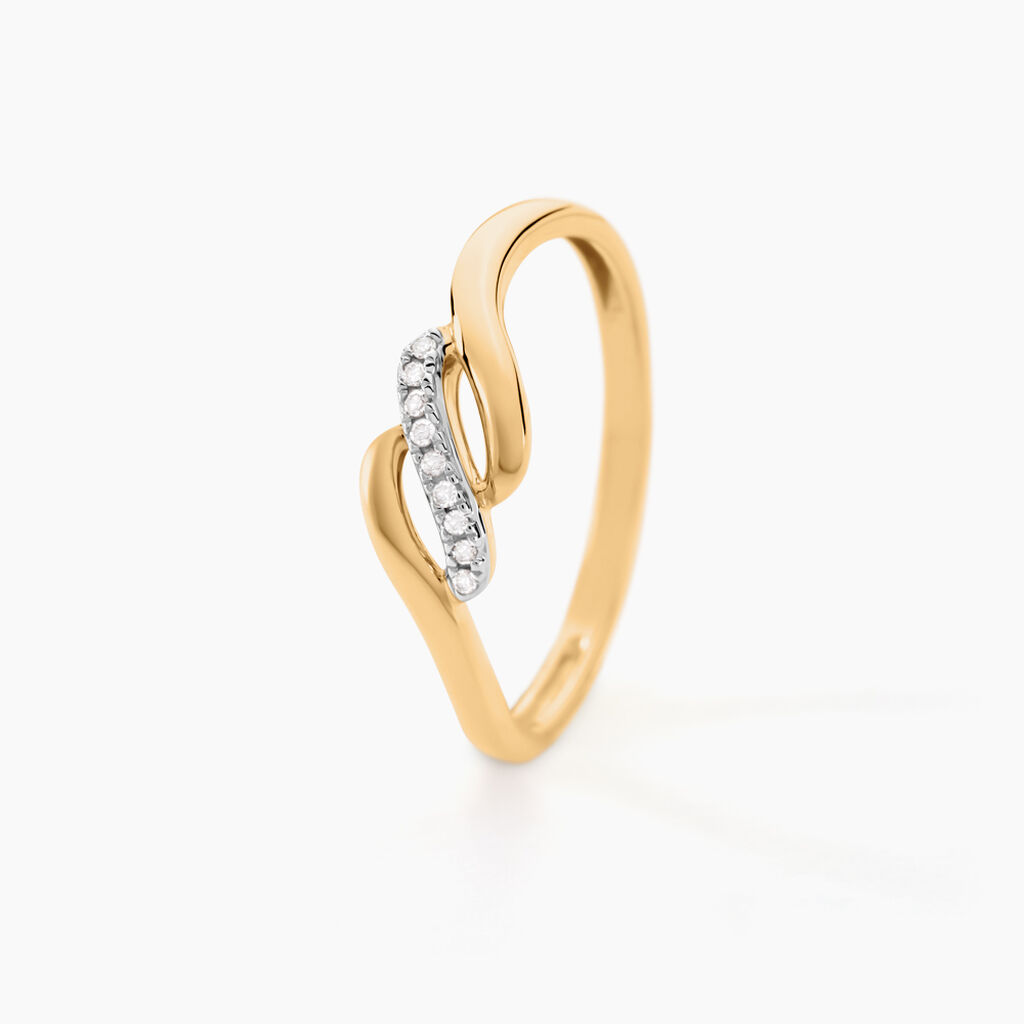 Bague Tylane Or Jaune Diamant - Bagues avec pierre Femme | Histoire d’Or