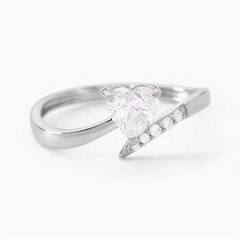 Bague Eva Or Blanc Oxyde De Zirconium - Bagues solitaires Femme | Histoire d’Or