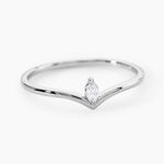 Bague Aile De Mouette Argent Blanc Oxyde De Zirconium - Bagues solitaires Femme | Histoire d&rsquo;Or