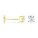 Boucles D'oreilles Puces 4 Griffes Or Jaune Diamant Synthetique - Clous d'oreilles Femme | Histoire d’Or