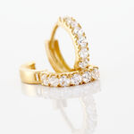 Cr&eacute;oles Andgelina Rondes Or Jaune Oxyde De Zirconium - Boucles d'oreilles cr&eacute;oles Femme | Histoire d&rsquo;Or