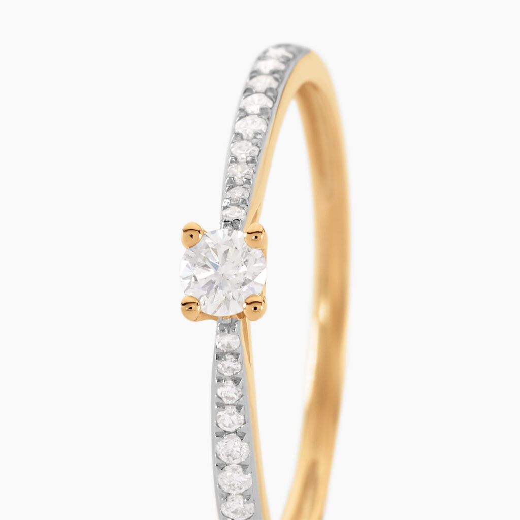 Bague Solitaire Hemera Or Jaune Diamant - Bagues solitaires Femme | Histoire d&rsquo;Or
