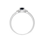 Bague Lea Or Blanc Saphir Et Diamant - Bagues solitaires Femme | Histoire d&rsquo;Or