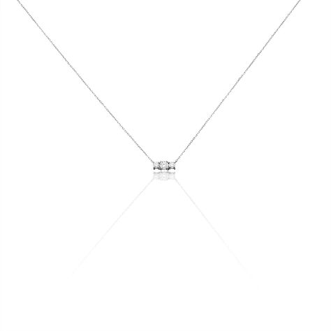 Collier Or Blanc Sabine Diamants - Colliers Femme | Histoire d&rsquo;Or