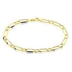 Bracelet Ophelio Maille Alternee 1/1 Or Jaune - Bracelets cha&icirc;ne Homme | Histoire d&rsquo;Or