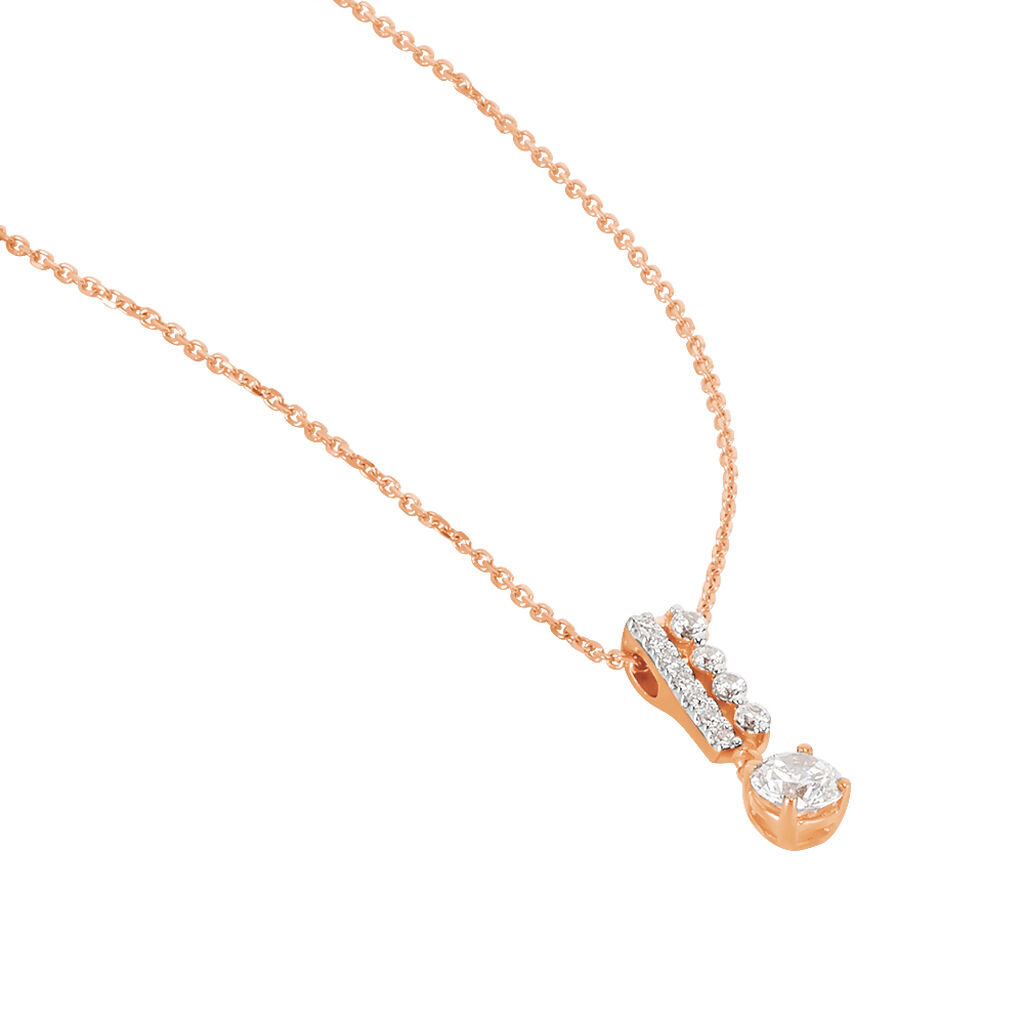 Collier Alie Or Rose Oxyde De Zirconium - Colliers Femme | Histoire d&rsquo;Or