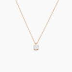 Collier Solitaire Argent Rose Lylwenn Oxyde De Zirconium - Colliers fantaisie Femme | Histoire d&rsquo;Or