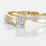 Bague Callysta Or Jaune Diamant - Bagues avec pierre Femme | Histoire d&rsquo;Or