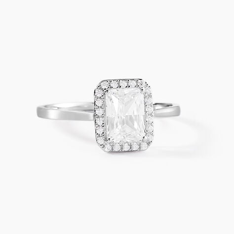 Bague Or Blanc Goulven Oxyde De Zirconium - Bagues solitaires Femme | Histoire d’Or