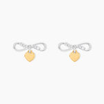 Boucles D'oreilles Puces Or Jaune et Argent Blanc - Clous d'oreilles Femme | Histoire d&rsquo;Or