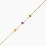 Bracelet Prisme Or Jaune P&eacute;ridot Am&eacute;thyste Citrine - F&ecirc;te des m&egrave;res Femme | Histoire d&rsquo;Or