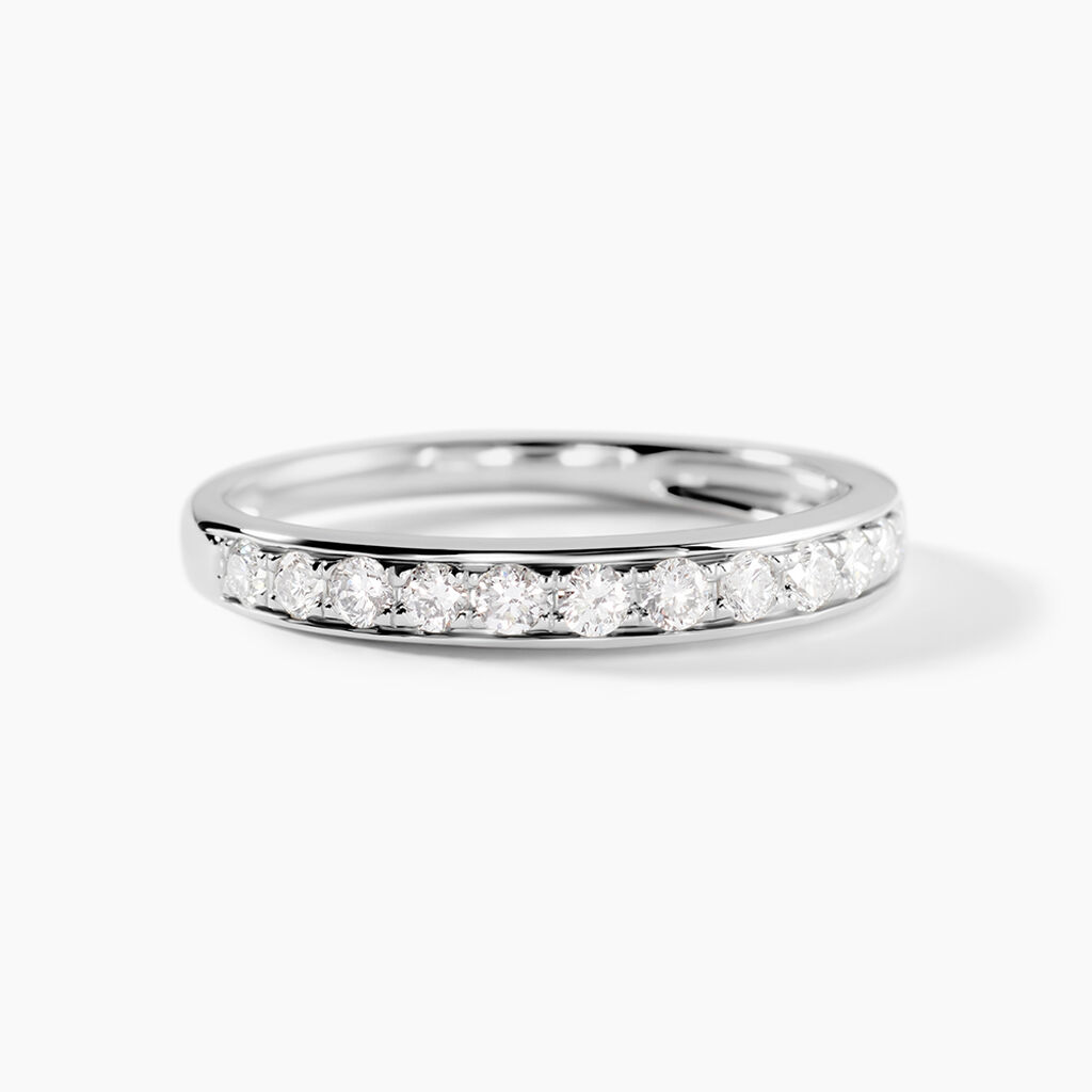 Alliance Rhea Ld Platine Blanc Diamant Synth&eacute;tique - Alliances Femme | Histoire d&rsquo;Or