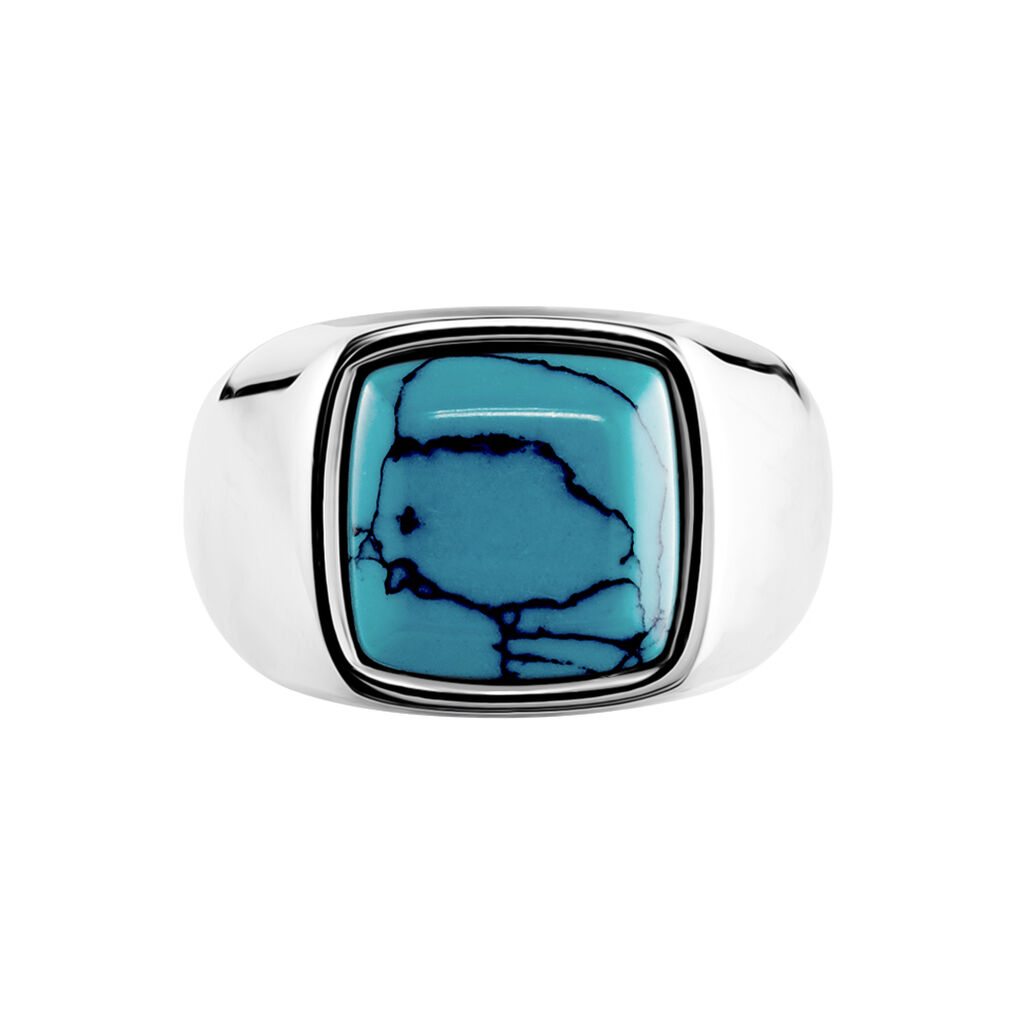Chevalière Phebus Him Acier Blanc Pierre D'imitation - Soldes Homme | Histoire d’Or
