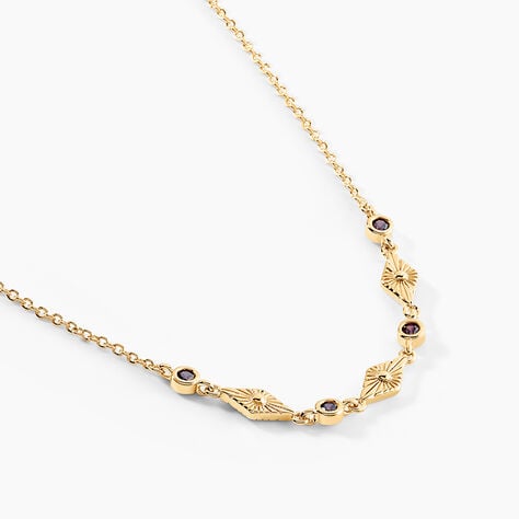Collier Azteque Plaqué Or Jaune Oxyde De Zirconium - Ras de cou Femme | Histoire d’Or