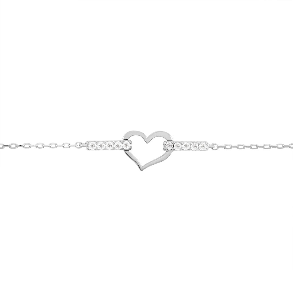 Bracelet Triple Argent Blanc Oxyde De Zirconium - Bracelets Femme | Histoire d’Or
