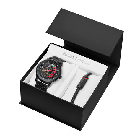 Coffret De Montre Pierre Lannier Paddock Noir - Montres Homme | Histoire d’Or