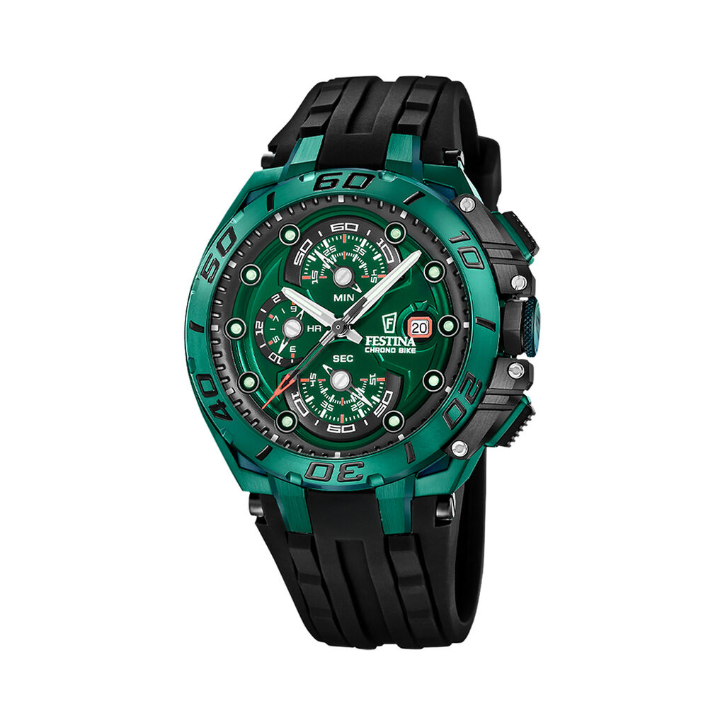 Coffret De Montre Festina Chrono Bike Edition Speciale Vert - F&ecirc;te des p&egrave;res Homme | Histoire d&rsquo;Or