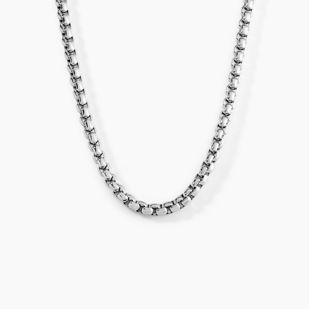 Chaine Emrick Acier Blanc - Chaines Homme | Histoire d’Or