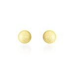 Boucles D'oreilles Puces Fidelia Boule Sablee Or Jaune - Clous d'oreilles Femme | Histoire d&rsquo;Or