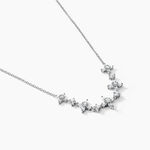 Collier Midnight Flower Argent Blanc Oxyde De Zirconium - Colliers fantaisie Femme | Histoire d&rsquo;Or
