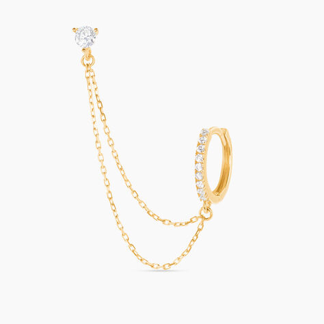 Bijou D'oreille Unitaire Michi Or Jaune Oxyde De Zirconium - Piercings d'oreilles Femme | Histoire d&rsquo;Or