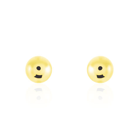 Boucles D'oreilles Puces Fidelia Boule Or Jaune - Clous d'oreilles Femme | Histoire d’Or