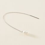 Boucles D'oreilles Pendantes Garance Argent Blanc Perle De Culture - Boucles d'oreilles fantaisie Femme | Histoire d&rsquo;Or