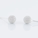 Boucles D'oreilles Puces Ayana Argent Blanc - Boucles d'oreilles fantaisie Femme | Histoire d&rsquo;Or