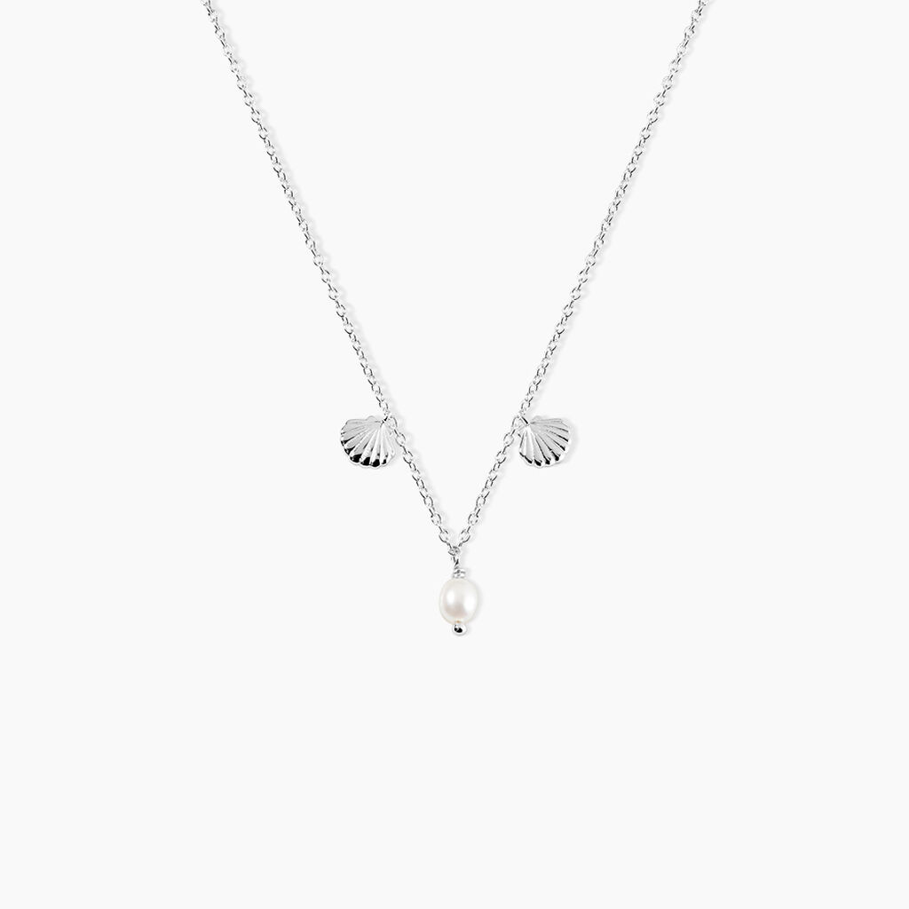 Collier Shehla Argent Blanc Perle De Culture - Colliers fantaisie Femme | Histoire d&rsquo;Or