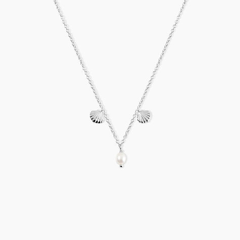 Collier Shehla Argent Blanc Perle De Culture - Colliers fantaisie Femme | Histoire d&rsquo;Or